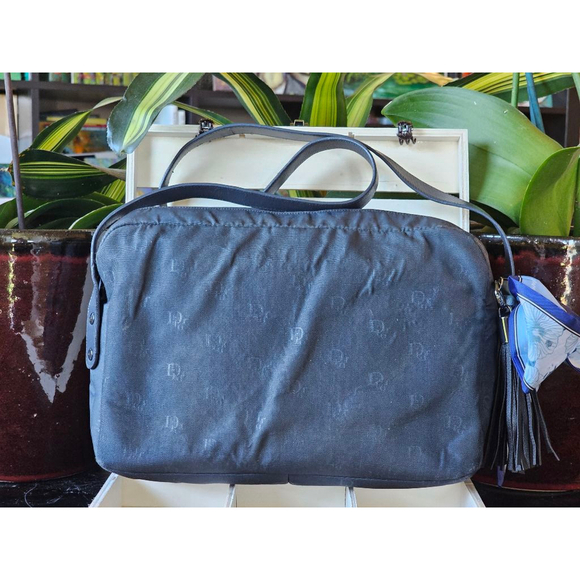 Christian Dior Vintage Navy Shoulder Bag w/Twilly & Insert Added - Picture 13 of 16